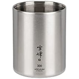 Snow Peak SET-123 Vacuum Snow Peak Stacking Mug, 300/450 Mat Set