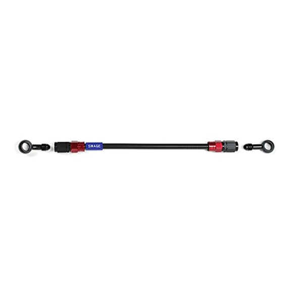 Swage LINE RAKB-1112M-0750 Easy Order Hose, Universal Hose, Aluminum (Red/Black) Black Smoke Hose, Banjo Adapter Included (Strait + 20 ° C), 29.5 INCHES (750 m)