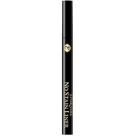 EPORASHE No Stain Liner [No additives, no synthetic coloring, no pigmentation eyeliner, does not smear, does not smudge, can be removed with hot water of 38 degrees or more, waterproof black, black brush tip]