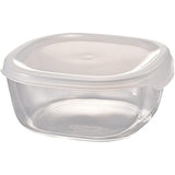 HARIO BUONO Kitchen KST-60-TW Heat-Resistant Glass Storage Container, Square, 20.3 fl oz (600 ml), Set of 6, Clear
