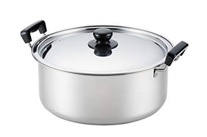 Yoshikawa Made in Japan Two-handed pot 30cm Stainless steel boiled pot Manna SH9864 Silver