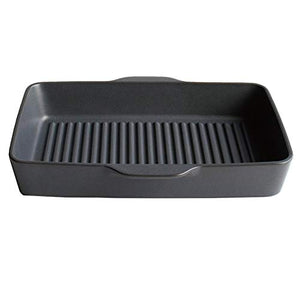 LOLO The chef Bake Dish Bake Pan (L Wave, Dark Gray)