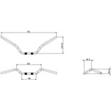EFFEX (Effex) Handle EZ-FIT BAR 30mm backsteel Black XL1200X (11-15)/XL883N (10-15) EHD103-30