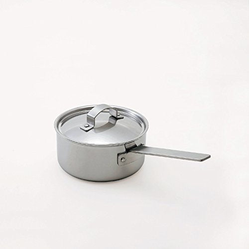 Flying saucer three -layer steel (aluminum) clad one -handed pot 15cm made in Japan IH