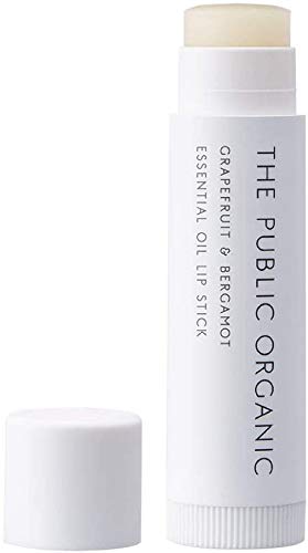 The Public Organic Moisturizing Lip [Organic Certified] 100% Naturally Derived 4g (Grapefruit & Bergamot Essential Oil) Lip Balm Lipstick Made in Japan