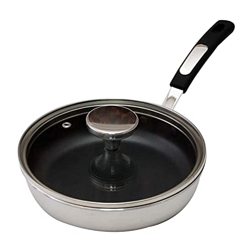 Taniguchi Metal Industry Frying pan with glass lid Streel Silver 18cm