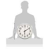 Seiko Clock KS265S Wall Clock, Office Type, Radio, Analog, Silver