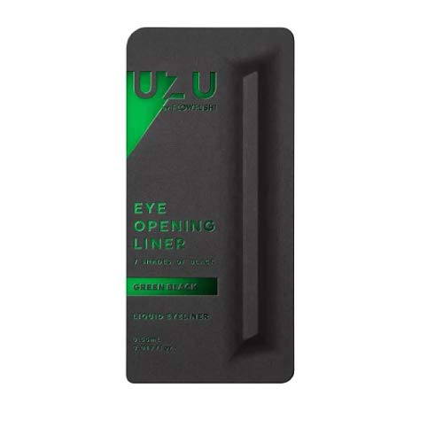 UZU BY FLOWFUSHI Seven Shades of Black [Green Black] Liquid Eyeliner Hot Water Off Hypoallergenic