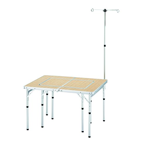 BUNDOK BD-221 Grill Table, For 2 - 6 People, Versatile Hanger Included, Storage Case Included, 2 Adjustable Height Levels