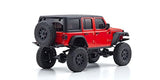 Kyosho 32521R Electric Crawling Car, Minute 4x4 Series, Ready Set, Jeep Wrangler Unlimited, Rubicon, Fire Cracker, Red, Electric Radio Control