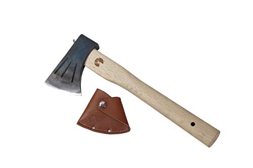 CAPTAIN STAG UM-8 Axe Hand Axe, Straight Length, 13.0 inches (330 mm), Leather Cover, Made in Japan, Made in Tsubame Sanjo
