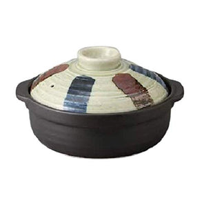 STONE EYE DOUBLE COLOR BASTING CROSS GRASS clay pot deep Pot Open Fire Safe Mino Burn