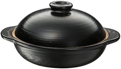 Ishigaki Sangyo (ISHIGAKI) Delish Life Pottery Grilled Pottery Pot 21cm 4218 Black