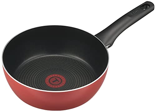 Tefal Stir-fry Pot 22cm Extreme Deep Frying Pan Gas Fire Only Fairy Rose Deep Pan Power Glide 4-Layer Coating C50083 With Handle T-fal IH Not Compatible