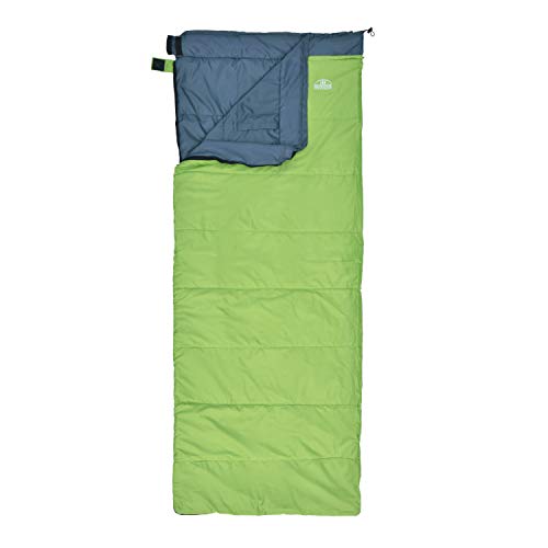 BUNDOK BDK-36LG Microfiber Sleeping Bag, Envelope Type, Double Sided Zipper, Camping, Suitable Temperature Range About 46F (12C)