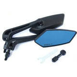 KOSO-GT-BL Rear Mirror, Gt Mirror, Positive and Reverse Screw, 0.3 Inches (8mm) / 0.4 Inches (10mm) (Blue Lenses)