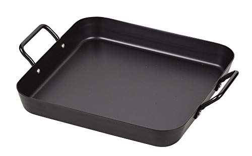 PEARL METAL Grill pan Black 25 × 25cm Iron square plate that can be used with both IH and gas HB-4514