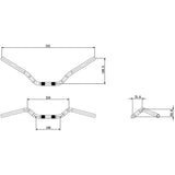 EFFEX (Effex) Handle EZ-FIT BAR 30mm backsteel Black XL1200X (11-15)/XL883N (10-15) EHD103-30
