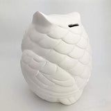 Cute Miscellaneous Goods, Good Luck Owl Bank, White SAN3412