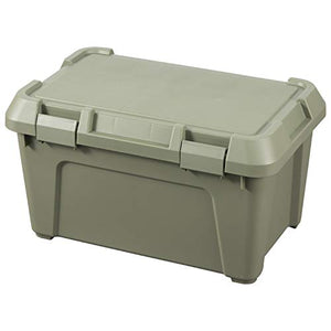 BUNDOK Base Container 600 BD-202 Camping Gear Box Storage Case Removable Lid Khaki