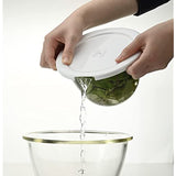 Hario Set of 3 Heat Resistant Glass Bowls with Range Lids, White, Clear