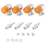 KITACO 830-0302022 Round Mini Turn Signal Kit, Black/Clear