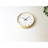 KATOMOKU Muku clock 13 Cypress Radio Clock Continuous Second Hand km-104HIRC 306mm