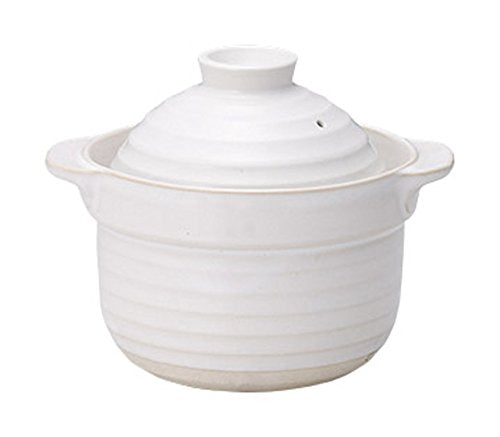 Koyo Pottery 19801002 Rice Pot, 2-Cup Cooker, White