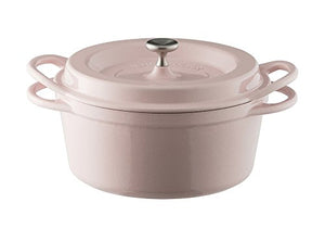 Vermiculer Oven Pot Round 18cm Anhydrous Enamel Pot with Special Recipe Book Pearl Pink PK