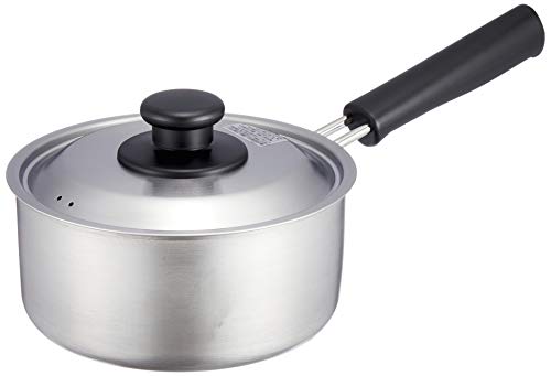 Pearl metal one-handed pan 16cm with pan lid IH compatible Stainless made in Japan Made in Japan Silver HB-1882