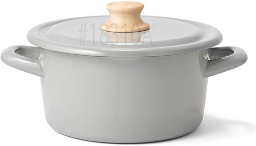 Fuji Hollow Two-Handed Pot Casserole IH Compatible Cotton Series Light Gray 18cm CTN-18W.LG