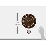 8MX403SR23 Wall Clock, Radio Clock, Pendulum Trimeteo DX Rhythm Clock