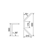 HURRICANE (HURRICane) Handlebar 350 Robot 1 () Chrome Plated HB0126 ° C