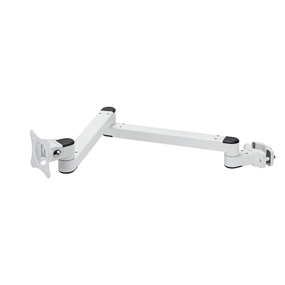 Sanwa Supply CR-LA361 Horizontal Long Monitor Arm with Post Mounting, White