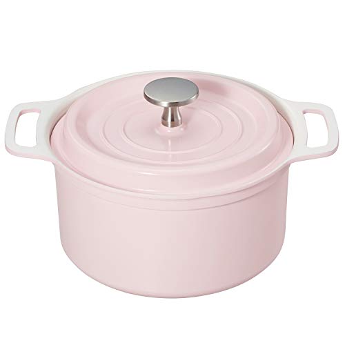 Best Co Deep Type Two-Handed Pot 22cm Sakura Pink Serati Ceramic IH Compatible High Casserole ND-7528