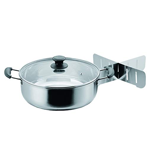 Pearl metal oden pot 26cm with glass lid Stainless steel partition Warakuan HB-5430