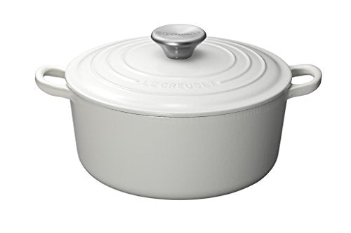 Le Creuset Casting Hollow Pot Cocotte Rondo 24 cm White Gas IH Oven Compatible Japan Regular Sale