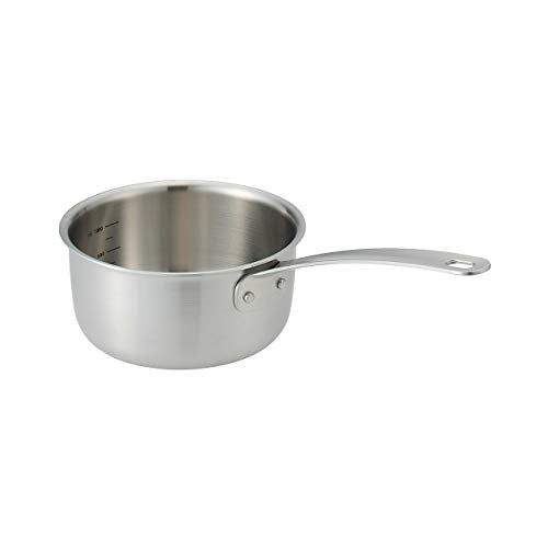 Stainless Steel Aluminum 3-Layer Steel One-Handed Pot Approx. 1.5L Width 36 x Height 13cm 82219920 Silver