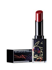 shu uemura 2019 Christmas Coffret Pikachu Collaboration "Pikashu Rouge Unlimited Lacquer Shine Bolt Burgundy" Limited Color