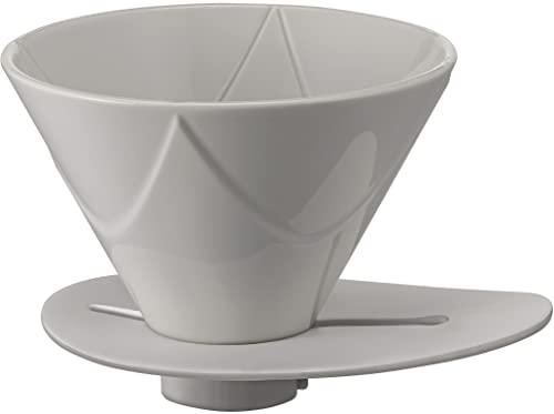 Hario (Hario) V60 VDMU-02-CW Single Extraction Dripper Mugen Coffee Dripper for 1-2 Cups, White, Made In Japan