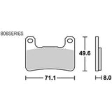 Kitako (KITACO) SBS Brake Pad 806DC Dual Carbon GSX-R600/750/1000R Hayabusa NINJA ZX-10R Z1000 etc. 777-0806081