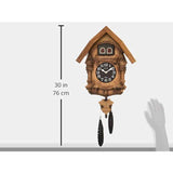 Rhythm Cuckoo Wall Clock, Made in Japan, Genuine Bellow Style, Wood, Brown (Wood Finish)