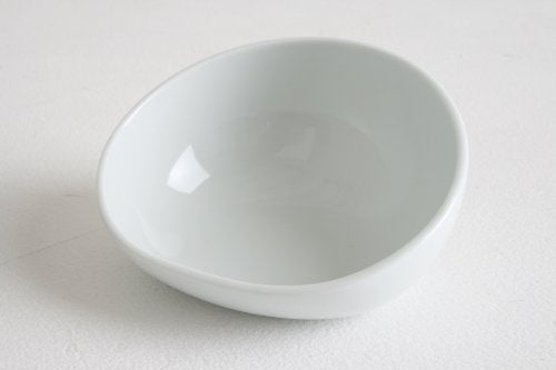 Hario Buhi Plate Point Porcelain Food Bowl for Dogs, 150ml, White