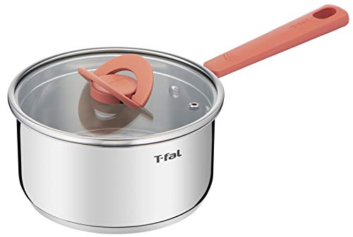 Tefal One-handed Pan 18cm IH Compatible Optispace IH Stainless Sauce Pan G72823 Silver