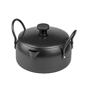 BLKP Pearl metal tempura pot 16cm limited black with iron lid BLKP black AZ-5038