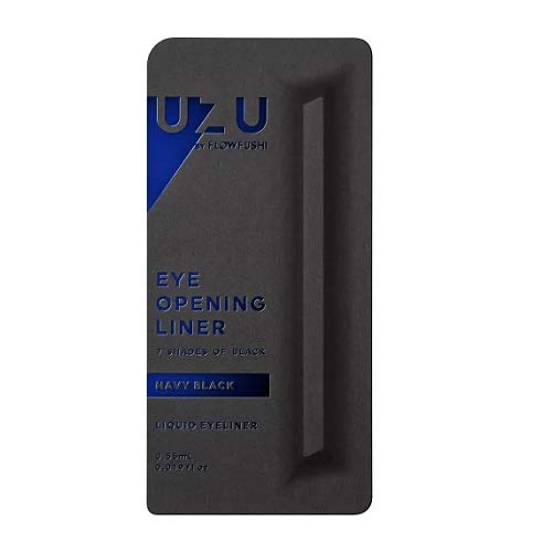 UZU BY FLOWFUSHI Seven Shades of Black [Navy Black] Liquid Eyeliner Hot Water Off Hypoallergenic