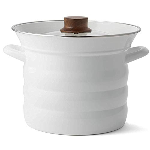 Fuji Hollow Pasta Pot IH Compatible Pasta Pot White 20cm N-20P.W