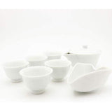 Taiko Taiko Treasure Bottle, Hot Water Cooling and Rice Bowl Set, White Porcelain Tea Bowl