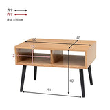 Hagiwara MT-6480WS Low Table, TV Stand, Storage, Natural Wood, Ash Wood, White, Open Type, Width 23.6 inches (60 cm), Depth 15.7 inches (40 cm), Height 15.7 inches (40 cm), White