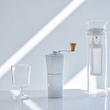 HARIO S-CCG-2-W Ceramic Coffee Grinder Coffee Powder, 1.1 oz (30 g), White, Simple